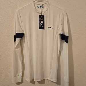 Sport Horse Lifestyle White And Blue Long Sleeved Shirt Size Medium Nwt